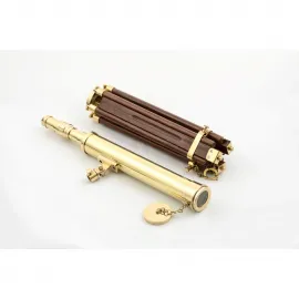 Lüks Pirinç Denizci Teleskopu: Ayaklı Nostaljik Dekoratif Kaşif Dürbünü - Ev ve Ofis Şıklığı