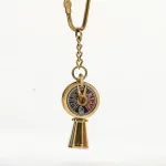 Pirinç Makina Telgrafı Tasarım Anahtarlık | Deniz Temalı Gemi Kaptan Hediyesi | 12 CM Boyut