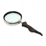 El Yapımı Antik Tasarım Boynuz Saplı Büyüteç - Okuma ve Koleksiyon İçin Şık Dekoratif Aksesuar