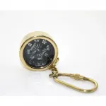 Antik Pirinç Görünümlü Pusulalı Anahtarlık - Vintage Tarzda Yön Bulucu