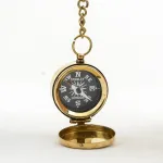 Vintage Stanley London Pirinç Cep Pusula Anahtarlık - Doğru Yönünüzü Belirleyin, Stil Sahibi Olun