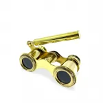 Zarif Antik Pirinç Opera Dürbünü: Katlanabilir Saplı Vintage Koleksiyonluk Tiyatro Hediyesi