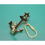 Denizci Temalı Özel Tasarım Çapalı Yıldızlı Pirinç Anahtarlık | Şık ve Kaliteli Anahtarlık Hediyesi