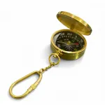 Pirinç Mini Pusula Anahtarlık: Vintage Tarzda Şık ve Fonksiyonel Yön Bulucu