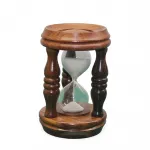 El Yapımı Nostaljik Ahşap Kum Saati Zamanlayıcı - Ev ve Ofis Dekorasyonu İçin Şık Masaüstü Aksesuarı