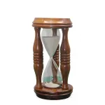 El Yapımı Masif Ahşap Çerçeveli Dekoratif Kum Saati | Estetik Ev ve Ofis Masaüstü Zamanlayıcı