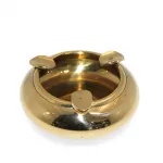 Zarif Pirinç Küllük | 10 cm Parlak Metal Estetik Tasarım | Ev ve Ofis Dekorasyonu