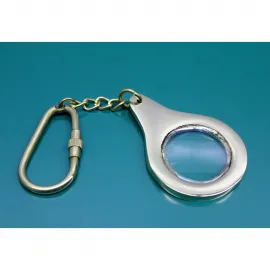 Nostaljik Pirinç Büyüteç Anahtarlık – 12 Cm Antik Görünümlü Detay Okuyucu