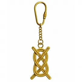 Nautica Temalı Lüks Pirinç Gemi Düğümü Anahtarlık | Şık ve Dayanıklı Anahtar Kancalı Tasarım