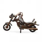 El Yapımı Ahşap Harley Motor Biblo | Orta Boy L | Dekoratif Vintage Motosiklet Figürü