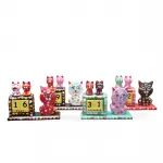 El Yapımı Ahşap Kedili Sonsuz Takvim Biblosu – Renkli ve Şık Dekoratif Kedi Figürlü Masa Takvimi Hediye Seçeneği