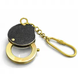 Antik Pirinç Cep Büyüteci Anahtarlık | Şık ve Fonksiyonel Mini Okuma Büyüteci Hediyelik