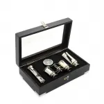 Antika Tarzı Ahşap Kutulu Pirinç Dürbün, Pusula ve Kumsaati Seti - Keşif Ruhunu Yansıtan Özel Dekor