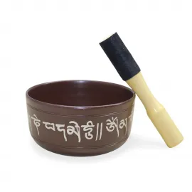 El Yapımı Pirinç Meditasyon Çanı ve Tokmağı | Derin Sesler ve Tibet Motifi