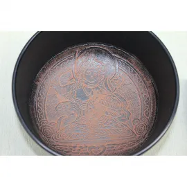 Siyah Metal Alaşım Tibet Meditasyon Şarkı Çanı – Yoga, Terapi ve Ruhsal Huzur İçin Ses Kasesi