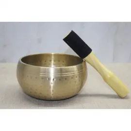 El Yapımı Pirinç Meditasyon Çanı ve Tokmağı – Huzur Veren Sesler için Özel Tasarım