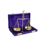 Zarif Pirinç Terazi Seti: 20 Gram Hassas Ölçüm Kutulu Kese Yaptırma için Antika Görünümlü