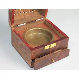 El Yapımı Ahşap Piramit Tütsülük Buhurdanlık – Dekoratif Kule Tütsü Kutusu