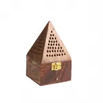 El Yapımı Ahşap Piramit Tütsülük Buhurdanlık – Dekoratif Kule Tütsü Kutusu