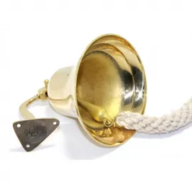 Parlak Pirinç Duvara Asmalı Denizci Çanı - Otantik ve Şık Ev Dekorasyonu