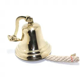 Parlak Pirinç Duvara Asmalı Denizci Çanı - Otantik ve Şık Ev Dekorasyonu