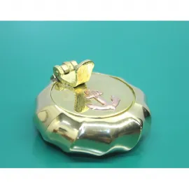 Denizci Ruhunu Yansıtan Pirinç Çapalı Kapaklı Küllük | Zarif Masaüstü Dekorasyonu