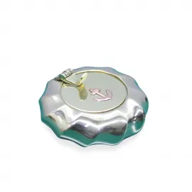 Şık Pirinç Denizci Temalı Kapaklı Küllük: Ev ve Ofis için Dekoratif Çapa Detaylı Metal Küllük