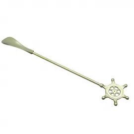 Lüks Dekoratif Dümen Temalı Uzun Saplı Pirinç Ayakkabı Çekeceği – Konfor ve Şıklık Bir Arada