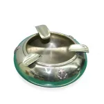 El Yapımı Çapa Motifli Marin Pirinç Küllük | Dekoratif Masa Üstü Ev Aksesuarı 10 cm