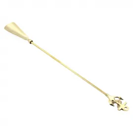 Premium Tamamı Pirinç Çapalı Tasarım Lüks Uzun Ayakkabı Çekeceği Kerata 53 cm