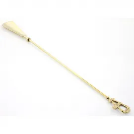 Lüks Pirinç Uzun Saplı Kerata Çekecek: Elegans ve Konforu Bir Arada Sunan Metal Ayakkabı Yardımcısı