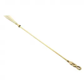 Pirinç Lüks Uzun Ayakkabı Çekeceği - Dekoratif Saplı Zarif Kerata 53 cm