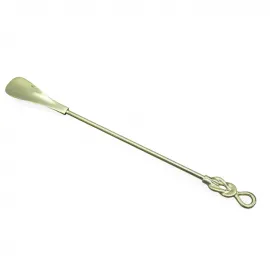 Şık ve Uzun Pirinç Ayakkabı Çekeceği: Ergonomik Metal Kerata - 50 cm Konfor