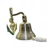 Vintage Pirinç Denizci Çapalı Duvar Çanı | Dekoratif Gemi Temalı Kapı Zili & Aksesuar