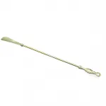 Zarif Uzun Saplı Pirinç Kerata Çekecek - 59 cm Metal Ayakkabı Giyme Yardımcısı