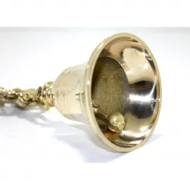 Melek Figürlü Pirinç El Çanı – Dekoratif Müzikli Masa Zili ve Hediyelik Eşya