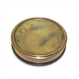 Otantik Çapa Motifli Pirinç Pusula | Antik Görünümlü Dekoratif Kullanışlı Denizci Temalı Yön Bulucu