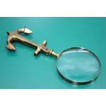 Denizci Temalı Nostaljik Çapalı Pirinç Büyüteç Dekoratif Okuma ve Ofis Aksesuarı