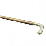 El İşçiliği Pirinç Saplı Ahşap Baston - Zarif Desenli, Şık ve Dekoratif Koleksiyonluk Yürüyüş Çubuğu