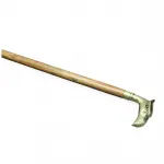 Zarif El Yapımı Pirinç Destek Saplı Ahşap Baston | Klasik İşlemeli 100 cm Yürüyüş Çubuğu