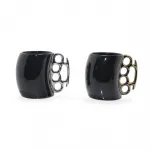 Sıradışı Muşta Tasarım Porselen Kupa Bardak | Beş Parmak Kulplu, Kahve & Çay Severlere Özel Hediye