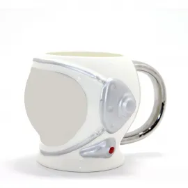 Astronot Kaskı Tasarımlı Uzay Konseptli Seramik Kupa Bardak - Galaktik Kahve Deneyimi