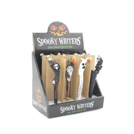 Sanatsal Tasarım Cadılar Bayramı Konseptli Polyester Tükenmez Kalem – Benzersiz Ofis ve Okul Aksesuarı