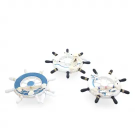 Deniz Temalı Ahşap Marin Dümen Duvar Dekoru: Evinize Deniz Esintisi Katın