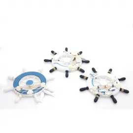 Deniz Temalı Ahşap Marin Dümen Duvar Dekoru: Evinize Deniz Esintisi Katın