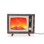 Nostaljik TV Tasarımlı LED Şömine Lamba | Gerçekçi Alev Efektiyle Evinize Sıcaklık Katın