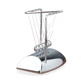 Modern Tasarım Parlak Metal Newton Beşiği Denge Balansı – Kinetik Masaüstü Bilim Objesi