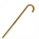 Doğal Bambu Ahşap Baston, Ergonomik Kavisli Saplı, Şık ve Konforlu Yürüyüş Destek Çubuğu