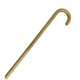 Doğal Bambu Ahşap Baston, Ergonomik Kavisli Saplı, Şık ve Konforlu Yürüyüş Destek Çubuğu