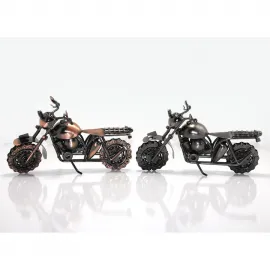 El Yapımı Metal Bilyeli Motor Bibloları: Büyük Boy Retro Tasarım Dekoratif Figürler